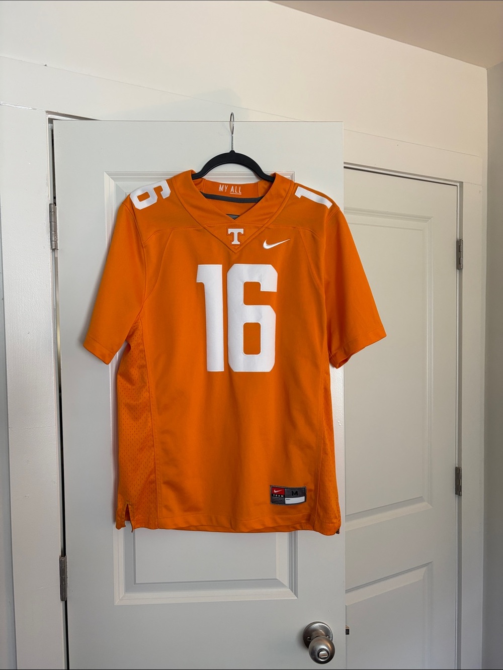 Nike Orange Football Jersey with White 16